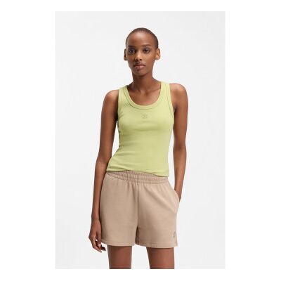 HUGOvoor vrouwen. 50514489 Datamia T-shirt groengeel (XS), Casual, Katoen, Mouwloos / spaghettibandjes HUGOvoor vrouwen. 50514489 Datamia T-shirt groengeel (XS), Casual, Katoen, Mouwloos / spaghettibandjes