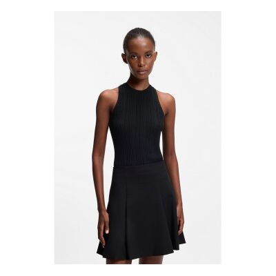 HUGOvoor vrouwen. 50539890 Sarepla T-shirt zwart (L), Casual, Katoen, Mouwloos / spaghettibandjes HUGOvoor vrouwen. 50539890 Sarepla T-shirt zwart (L), Casual, Katoen, Mouwloos / spaghettibandjes