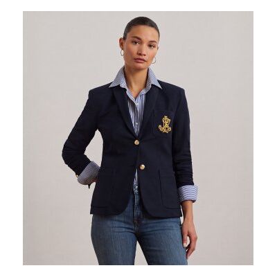 Lauren Ralph Laurenvoor vrouwen. 200797305005 Blazer Bullion Jacquard marine (XS), Casual, Katoen, Marineblauw Lauren Ralph Laurenvoor vrouwen. 200797305005 Blazer Bullion Jacquard marine (XS), Casual, Katoen, Marineblauw