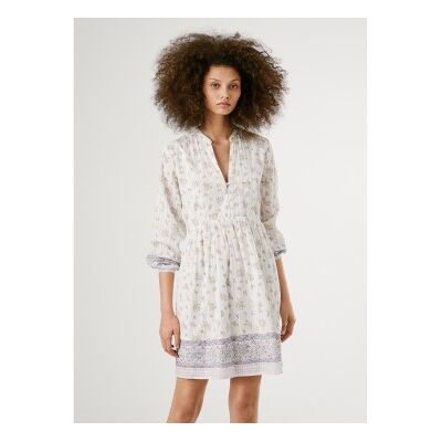 Pepe Jeansvoor vrouwen. PL953758 Lia jurk wit (M), Casual, Katoen, Lange mouwen Pepe Jeansvoor vrouwen. PL953758 Lia jurk wit (M), Casual, Katoen, Lange mouwen