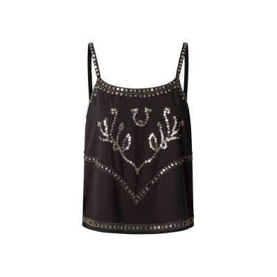 Pepe Jeansvoor vrouwen. PL305049 Top Hartelijk zwart (M), Casual, Katoen, Mouwloos / spaghettibandjes Pepe Jeansvoor vrouwen. PL305049 Top Hartelijk zwart (M), Casual, Katoen, Mouwloos / spaghettibandjes