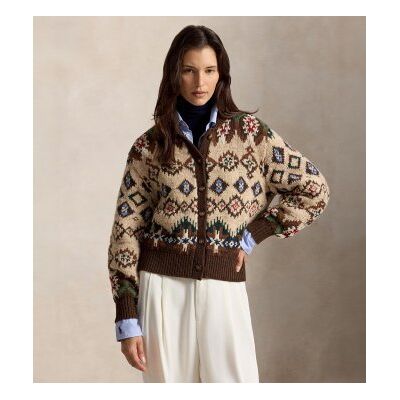 Polo Ralph Laurenvoor vrouwen. 211B23919001 Bruine trui van wol en kasjmier (L), Klassiek Polo Ralph Laurenvoor vrouwen. 211B23919001 Bruine trui van wol en kasjmier (L), Klassiek