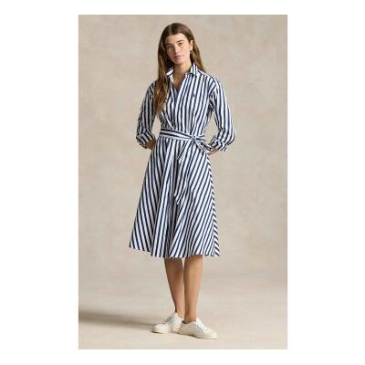 Polo Ralph Laurenvoor vrouwen. 211891428001 Marineblauwe hemdenjurk (44), Casual, Katoen, Lange mouwen Polo Ralph Laurenvoor vrouwen. 211891428001 Marineblauwe hemdenjurk (44), Casual, Katoen, Lange mouwen