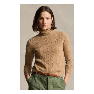 Polo Ralph Laurenvoor vrouwen. 211888686006 Beige kasjmier en wollen trui (XXS), Casual, Lange mouwen Polo Ralph Laurenvoor vrouwen. 211888686006 Beige kasjmier en wollen trui (XXS), Casual, Lange mouwen