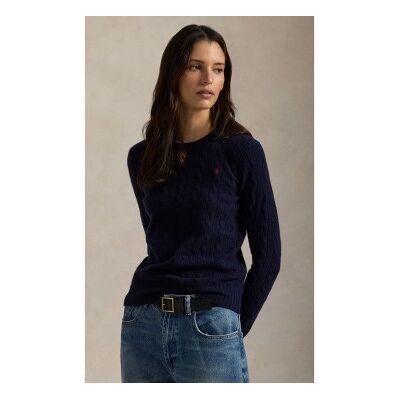 Polo Ralph Laurenvoor vrouwen. 211A91216003 Marineblauwe trui van wol en kasjmier (XL), Casual, Lange mouwen Polo Ralph Laurenvoor vrouwen. 211A91216003 Marineblauwe trui van wol en kasjmier (XL), Casual, Lange mouwen