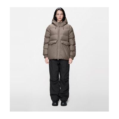 Rainsvoor vrouwen. 16980 Bruine A-lijn puffer jas (XS), Casual, Grijs, Polyurethaan Rainsvoor vrouwen. 16980 Bruine A-lijn puffer jas (XS), Casual, Grijs, Polyurethaan