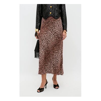 Rixovoor vrouwen. 020.00298.000.05249 Bruine Kelly rok (XS), Casual, Feest, Dierenprint, Zijde Rixovoor vrouwen. 020.00298.000.05249 Bruine Kelly rok (XS), Casual, Feest, Dierenprint, Zijde