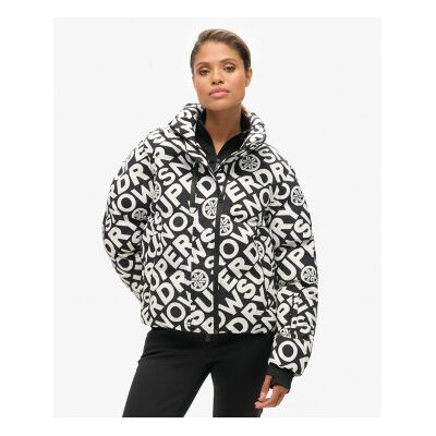 Superdry WS110169A Zwart Gerecycled Nylon Casual Jas - Coat Superdry WS110169A Zwart Gerecycled Nylon Casual Jas - Coat