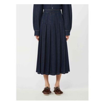 Weekend Max Maravoor vrouwen. 2615101071600 Wkdovale marine rok (40), Casual, Katoen, Denim, Marineblauw Weekend Max Maravoor vrouwen. 2615101071600 Wkdovale marine rok (40), Casual, Katoen, Denim, Marineblauw
