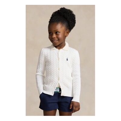 Polo Ralph Laurenvoor meisjes. 312543047064 Witte katoenen vest in achtersteek (6años= 117/123cm), Casual, kinderkleding Polo Ralph Laurenvoor meisjes. 312543047064 Witte katoenen vest in achtersteek (6años= 117/123cm), Casual, kinderkleding