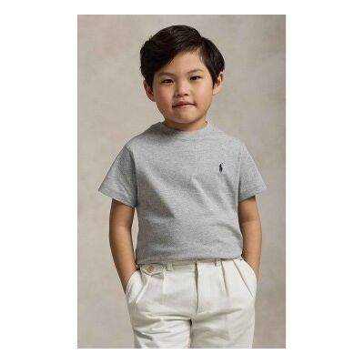 Polo Ralph Laurenvoor jongens. 322832904039 Grijs katoenen tricot gebreid T-shirt (3años= 102/108cm), Klassiek, Korte mouwen, kinderkleding Polo Ralph Laurenvoor jongens. 322832904039 Grijs katoenen tricot gebreid T-shirt (3años= 102/108cm), Klassiek, Korte mouwen, kinderkleding