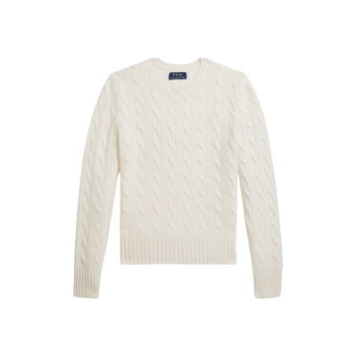 Polo Ralph Laurenvoor meisjes. 313877375009 Beige trui van wol en kasjmier ((S) 7años= 130/134cm), Wit, Casual, Lange mouwen, kinderkleding Polo Ralph Laurenvoor meisjes. 313877375009 Beige trui van wol en kasjmier ((S) 7años= 130/134cm), Wit, Casual, Lange mouwen, kinderkleding