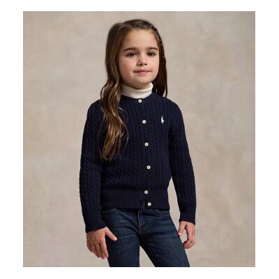 Polo Ralph Laurenvoor meisjes. 312543047011 Cardigan van marineblauw katoen in kabeltricot (6años= 117/123cm), Casual, kinderkleding Polo Ralph Laurenvoor meisjes. 312543047011 Cardigan van marineblauw katoen in kabeltricot (6años= 117/123cm), Casual, kinderkleding
