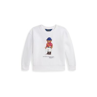 Polo Ralph Laurenvoor meisjes. 312A96116003 Vierkant fleece sweatshirt met witte Polo Bear (5años= 109/116cm), Casual, Katoen, kinderkleding Polo Ralph Laurenvoor meisjes. 312A96116003 Vierkant fleece sweatshirt met witte Polo Bear (5años= 109/116cm), Casual, Katoen, kinderkleding
