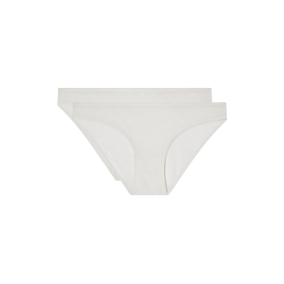 Giorgio Armani Emporio Armanivoor vrouwen. EW000403_AF19030 Set van 2 witte Monogram Mesh slips (XL), Homewear, Polyamide Giorgio Armani Emporio Armanivoor vrouwen. EW000403_AF19030 Set van 2 witte Monogram Mesh slips (XL), Homewear, Polyamide