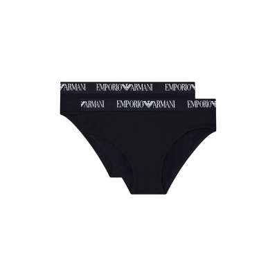 Giorgio Armani Emporio Armanivoor vrouwen. EW000403_AF13033 Set van 2 slips Marca zwart (XS), Homewear, Katoen Giorgio Armani Emporio Armanivoor vrouwen. EW000403_AF13033 Set van 2 slips Marca zwart (XS), Homewear, Katoen