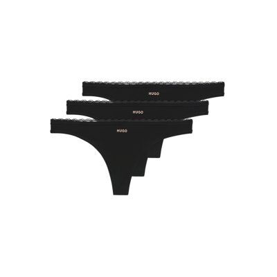HUGOvoor vrouwen. 50566737 Set 3 Micro Tanga's zwart (S), Homewear, Polyamide HUGOvoor vrouwen. 50566737 Set 3 Micro Tanga's zwart (S), Homewear, Polyamide