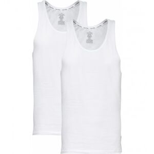 Calvin Kleinvoor mannen. 000NB1099A Set van 2 tanktops Modern Katoen wit (L), Casual, Homewear, Elastaan, Mouwloos / spaghettibandjes