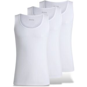 BOSSvoor mannen. 50542132 3-pack witte Classic T-shirts (L), Homewear, Katoen, Mouwloos / spaghettibandjes BOSSvoor mannen. 50542132 3-pack witte Classic T-shirts (L), Homewear, Katoen, Mouwloos / spaghettibandjes