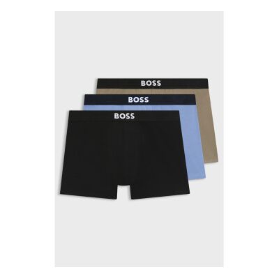 BOSSvoor mannen. 50544272 Set 3 Boxers Een zwart, blauw, bruin (M), Homewear, Katoen BOSSvoor mannen. 50544272 Set 3 Boxers Een zwart, blauw, bruin (M), Homewear, Katoen