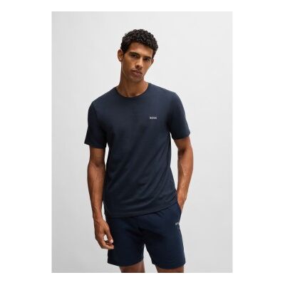 BOSSvoor mannen. 50515391 T-shirt Mix&Match; marine (S), Homewear, Katoen, Korte mouwen, Marineblauw BOSSvoor mannen. 50515391 T-shirt Mix&Match; marine (S), Homewear, Katoen, Korte mouwen, Marineblauw