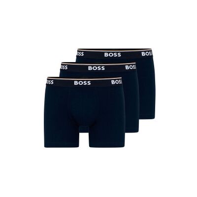 BOSSvoor mannen. 50475282 Set van 3 marine logo boxers (S), Homewear, Katoen, Marineblauw BOSSvoor mannen. 50475282 Set van 3 marine logo boxers (S), Homewear, Katoen, Marineblauw