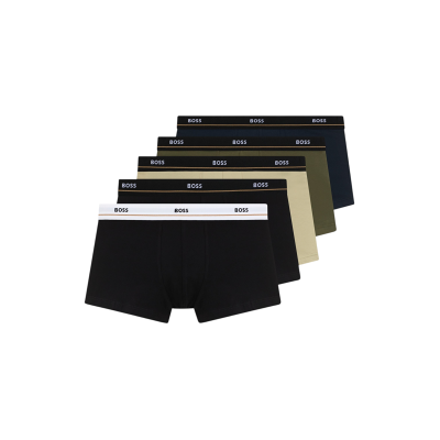 BOSSvoor mannen. 50531660 Set 5 Boxers 5P Essential meerkleurig (S), Homewear, Veelkleurig, Katoen BOSSvoor mannen. 50531660 Set 5 Boxers 5P Essential meerkleurig (S), Homewear, Veelkleurig, Katoen