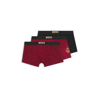 BOSSvoor mannen. 50558864 Set van drie boxers rood, zwart (S), Homewear, Katoen BOSSvoor mannen. 50558864 Set van drie boxers rood, zwart (S), Homewear, Katoen