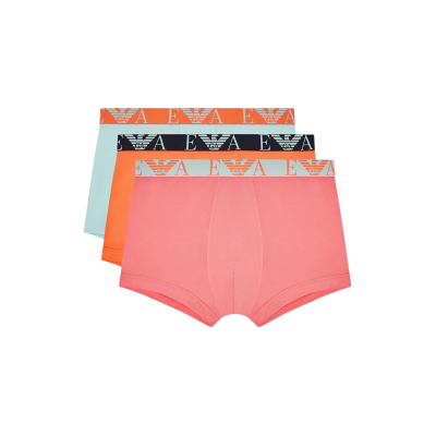 Giorgio Armani Emporio Armanivoor mannen. EM000259_AF20668 Set van 3 effen boxers roze, turquoise, oranje (M), Homewear, Katoen Giorgio Armani Emporio Armanivoor mannen. EM000259_AF20668 Set van 3 effen boxers roze, turquoise, oranje (M), Homewear, Katoen