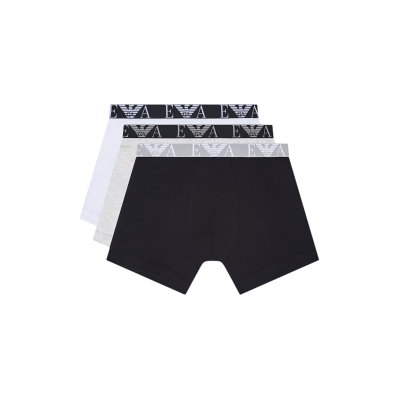 Giorgio Armani Emporio Armanivoor mannen. EM000261_AF20668 Set 3 Boxers Spandex zwart (M), Wit, Homewear, Grijs, Katoen Giorgio Armani Emporio Armanivoor mannen. EM000261_AF20668 Set 3 Boxers Spandex zwart (M), Wit, Homewear, Grijs, Katoen