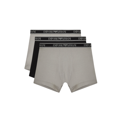 Giorgio Armani Emporio Armanivoor mannen. EM000261_AF20669 Set 3 Boxers Confot zwart, grijs (XXL), Homewear, Katoen Giorgio Armani Emporio Armanivoor mannen. EM000261_AF20669 Set 3 Boxers Confot zwart, grijs (XXL), Homewear, Katoen
