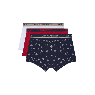 Giorgio Armani Emporio Armanivoor mannen. EM000370_AF20669 Set 3 Boxershorts Kern marine, rood, wit (XL), Homewear, Katoen, Marineblauw Giorgio Armani Emporio Armanivoor mannen. EM000370_AF20669 Set 3 Boxershorts Kern marine, rood, wit (XL), Homewear, Katoen, Marineblauw