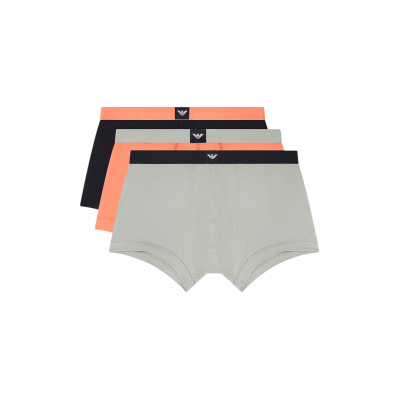 Giorgio Armani Emporio Armanivoor mannen. EM002205_AF20673 Set 3 onderste boxershorts zwart, grijs, oranje (M), Homewear, Katoen Giorgio Armani Emporio Armanivoor mannen. EM002205_AF20673 Set 3 onderste boxershorts zwart, grijs, oranje (M), Homewear, Katoen