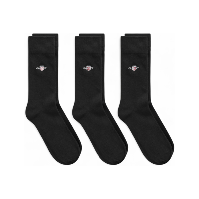Gantvoor mannen. 9960270 Shield sokken pak van 3 zwart (43-45-), Casual, Katoen Gantvoor mannen. 9960270 Shield sokken pak van 3 zwart (43-45-), Casual, Katoen