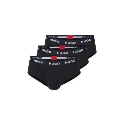 HUGOvoor mannen. 50469763 Pack 3 Katoenen Stretch Slips Logo zwart (L), Homewear HUGOvoor mannen. 50469763 Pack 3 Katoenen Stretch Slips Logo zwart (L), Homewear