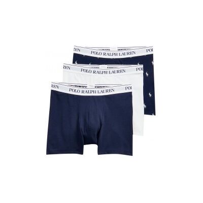 Polo Ralph Laurenvoor mannen. 714830299057 Set van 3 boxers navy, print en wit (XL), Homewear, Katoen, Marineblauw Polo Ralph Laurenvoor mannen. 714830299057 Set van 3 boxers navy, print en wit (XL), Homewear, Katoen, Marineblauw
