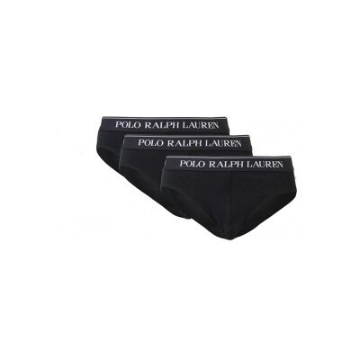 Polo Ralph Laurenvoor mannen. 714835884002 Set van 3 zwarte slipjes (M), Homewear, Katoen Polo Ralph Laurenvoor mannen. 714835884002 Set van 3 zwarte slipjes (M), Homewear, Katoen