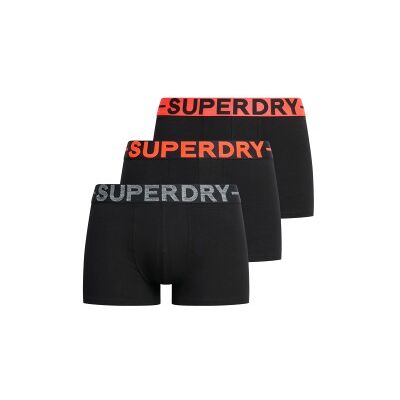Superdryvoor mannen. M3110450B Set van 3 boxers Marca zwart (S), Homewear, Katoen Superdryvoor mannen. M3110450B Set van 3 boxers Marca zwart (S), Homewear, Katoen