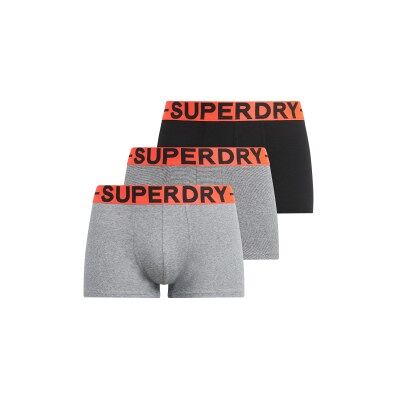 Superdryvoor mannen. M3110450B Set van 3 boxershorts Marca grijs, zwart (M), Homewear, Katoen Superdryvoor mannen. M3110450B Set van 3 boxershorts Marca grijs, zwart (M), Homewear, Katoen
