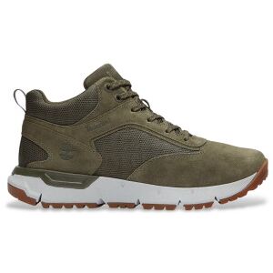 Timberlandvoor mannen. TB0A6DP2EY01 Voyager Park groene mid-top veterschoenen van leer (43), Plat, Casual Timberlandvoor mannen. TB0A6DP2EY01 Voyager Park groene mid-top veterschoenen van leer (43), Plat, Casual