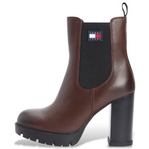 Tommy Jeansvoor vrouwen. EN0EN02831 Bruin Elegant Leren Enkellaarsjes (37), Leer, 5 tot 8 cm, Geen, Casual Tommy Jeansvoor vrouwen. EN0EN02831 Bruin Elegant Leren Enkellaarsjes (37), Leer, 5 tot 8 cm, Geen, Casual