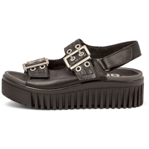 Artvoor vrouwen. 115791101003_001 Leren sandalen 1579 Brighton zwart (37), Leer, 3 tot 5 cm, Gesp, Casual Artvoor vrouwen. 115791101003_001 Leren sandalen 1579 Brighton zwart (37), Leer, 3 tot 5 cm, Gesp, Casual