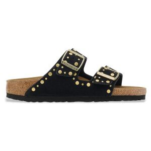 Birkenstockvoor vrouwen. 1030348 Arizona Rivet Leren Sandalen zwart (39), Leer, Plat, Geen, Casual Birkenstockvoor vrouwen. 1030348 Arizona Rivet Leren Sandalen zwart (39), Leer, Plat, Geen, Casual