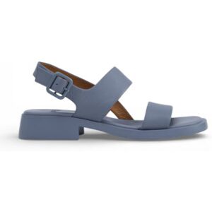 Campervoor vrouwen. K201486-018 Dana Leren Sandalen blauw (41), Leer, Plat, 1 tot 3 cm, Gesp, Casual Campervoor vrouwen. K201486-018 Dana Leren Sandalen blauw (41), Leer, Plat, 1 tot 3 cm, Gesp, Casual