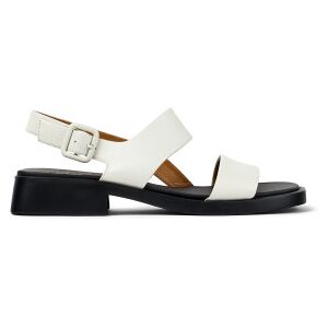 Campervoor vrouwen. K201486-007 Dana leren sandalen wit (40), Leer, 1 tot 3 cm, Gesp, Casual Campervoor vrouwen. K201486-007 Dana leren sandalen wit (40), Leer, 1 tot 3 cm, Gesp, Casual