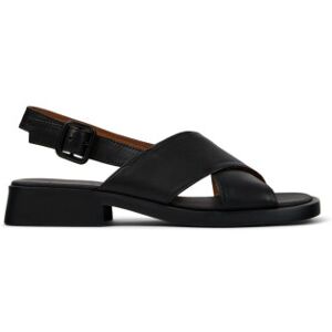 Campervoor vrouwen. K201600-002 Dana leren sandalen zwart (38), Leer, 1 tot 3 cm, Gesp, Casual Campervoor vrouwen. K201600-002 Dana leren sandalen zwart (38), Leer, 1 tot 3 cm, Gesp, Casual