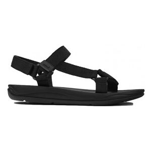 CAMPERvoor vrouwen. K200958-001 Zwarte Wedstrijd Sandalen (38), Plat, Klittenband, Casual, Duurzaam, Gerecycled polyester