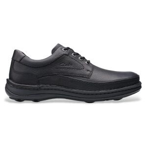 Clarksvoor mannen. 20339008 Nature Three leren schoenen zwart (42), Leer, Plat, Veters, Casual Clarksvoor mannen. 20339008 Nature Three leren schoenen zwart (42), Leer, Plat, Veters, Casual