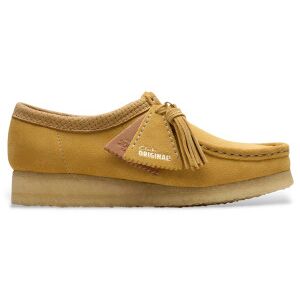 Clarksvoor vrouwen. 26180169 Wallabee gele leren schoenen (37), Plat, Veters, Casual, Geel Clarksvoor vrouwen. 26180169 Wallabee gele leren schoenen (37), Plat, Veters, Casual, Geel