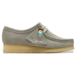 Clarksvoor vrouwen. 26180656 Grijze Wallabee leren schoenen (41), Plat, Veters, Casual, Grijs Clarksvoor vrouwen. 26180656 Grijze Wallabee leren schoenen (41), Plat, Veters, Casual, Grijs